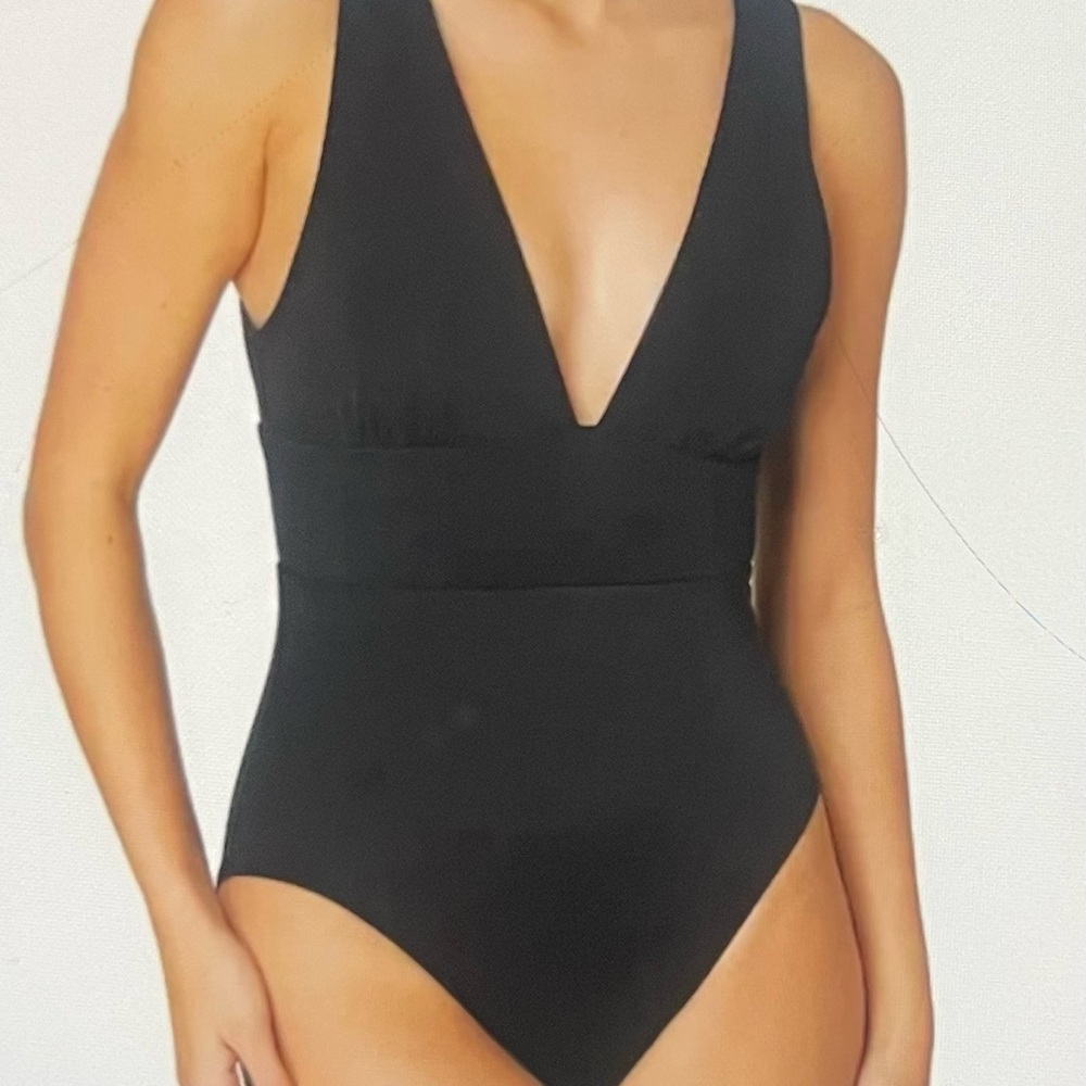 Elegant Black One-Piece Swimsuit